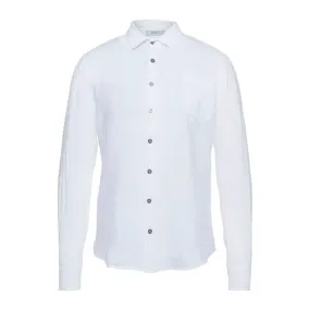 Alpha Studio Elegant White Linen Shirt for Men