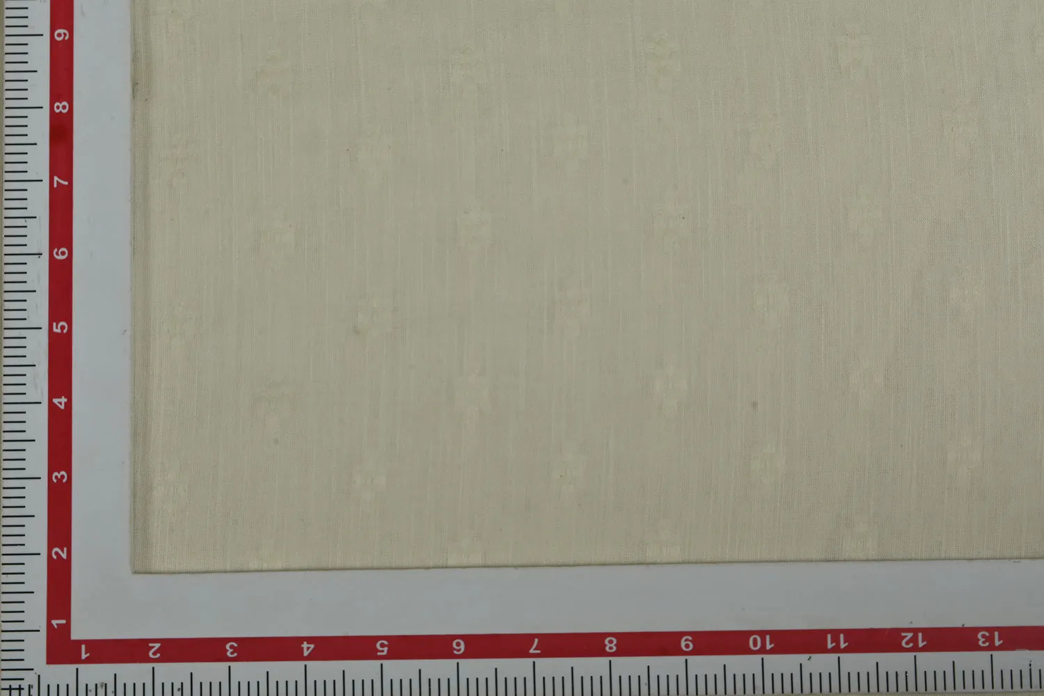 Cream Motifs Cotton Viscose Blend Slub Buta Fabric