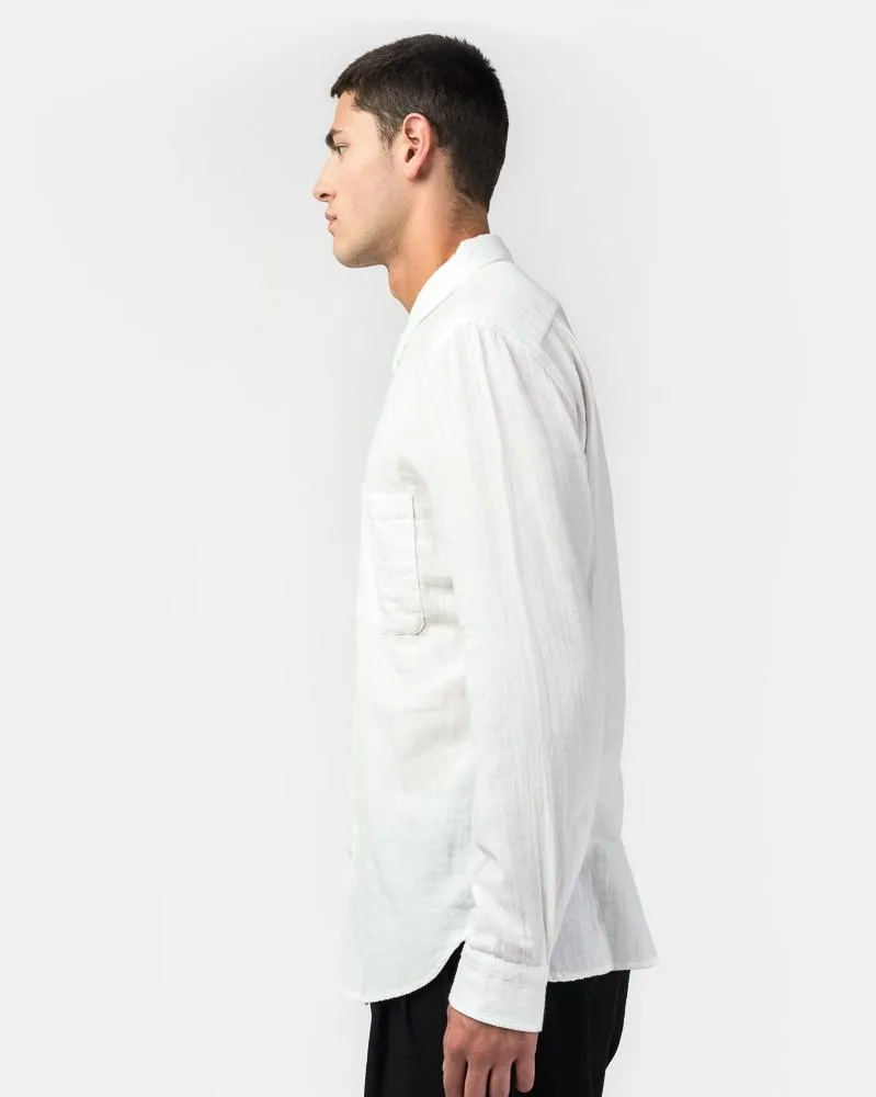 French Seam Double Gauze in White