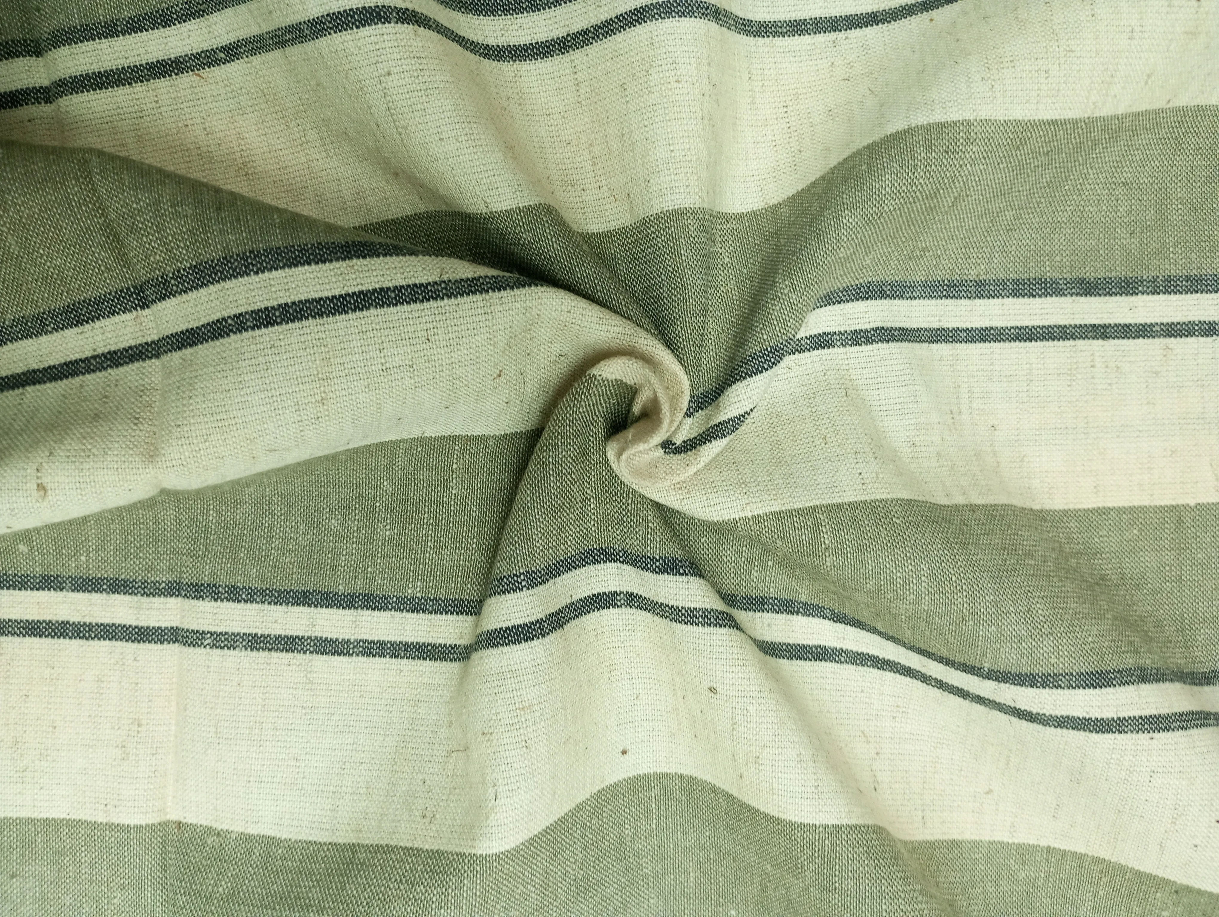 Gray & Black Stripes Yarn Dyed Cotton Fabric