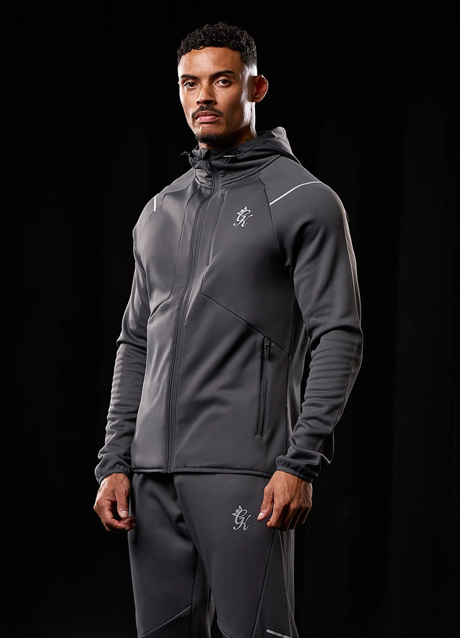 Gym King Reflect Poly FZ Hood - Graphite