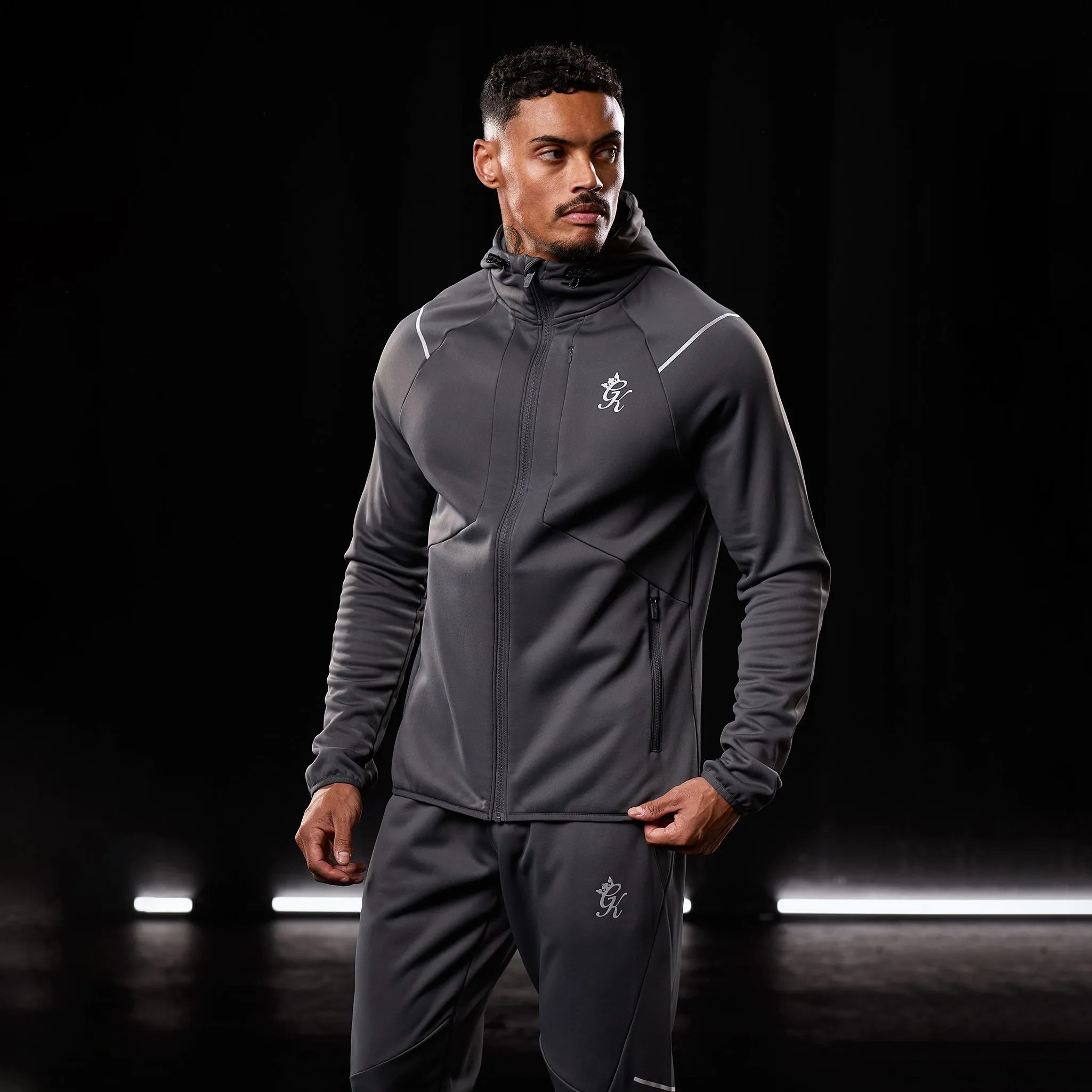 Gym King Reflect Poly FZ Hood - Graphite
