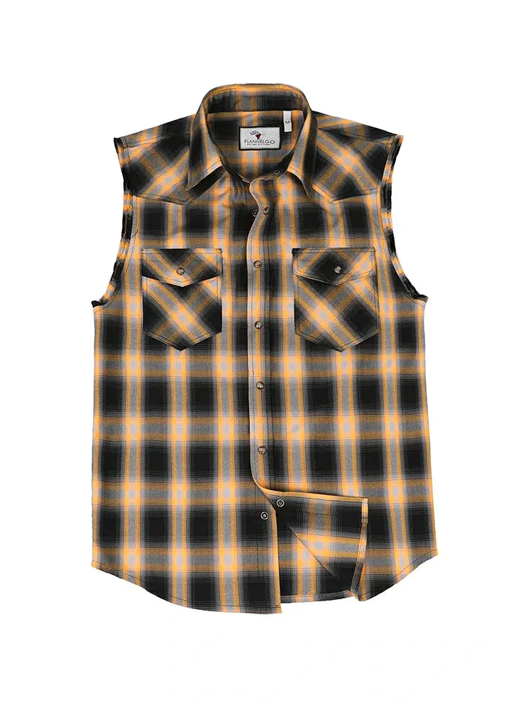 Men's Western Outdoor Plaid Vest, Pearl Snap