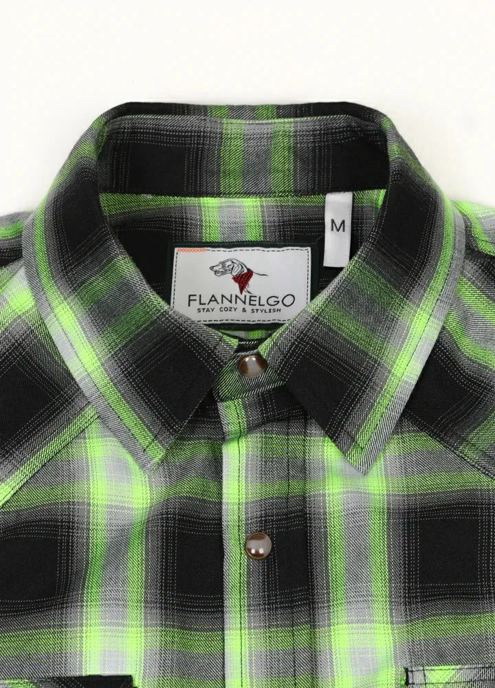 Men's Western Outdoor Plaid Vest, Pearl Snap
