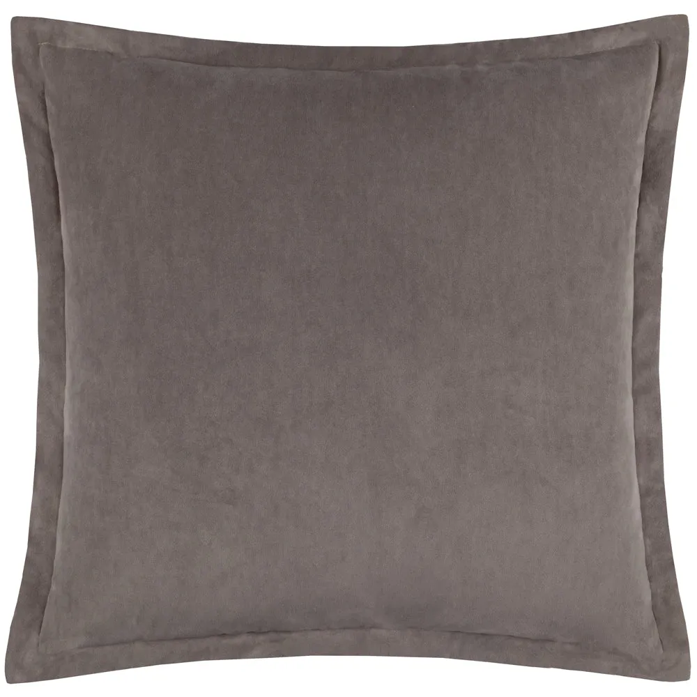 Merton Square Velvet Cushion Taupe