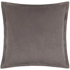 Merton Square Velvet Cushion Taupe