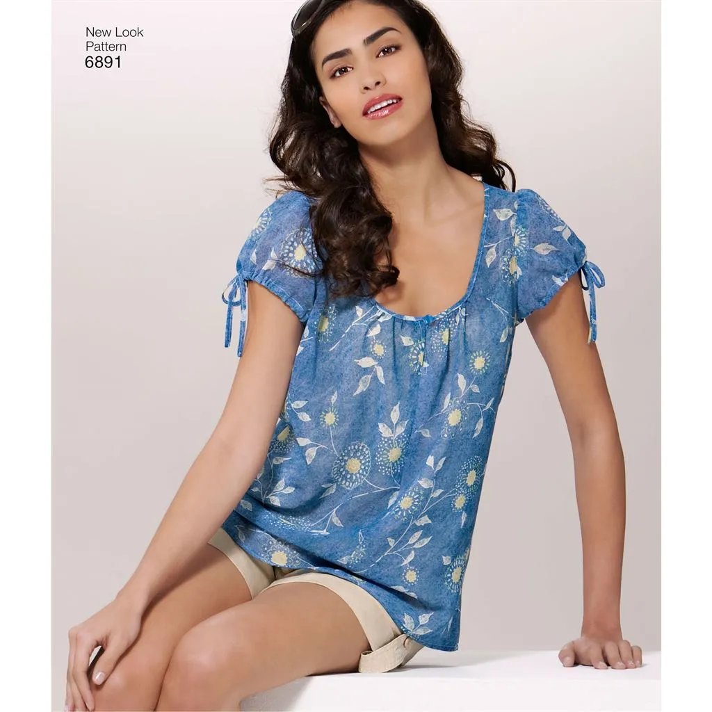New Look Pattern 6891 Misses Tops