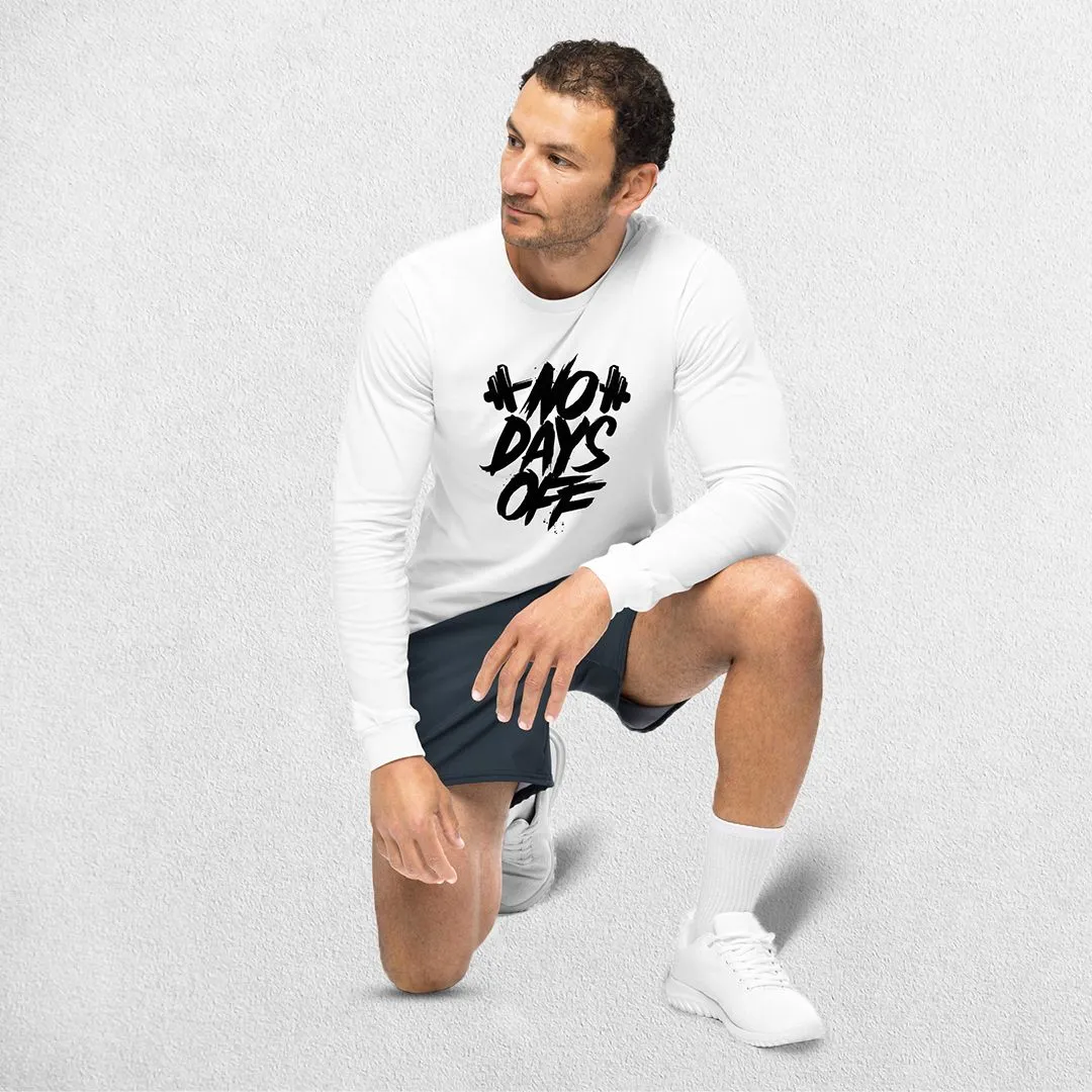 No Days Off Unisex Long Sleeve Tee - Versatile Athletic and Casual Wear