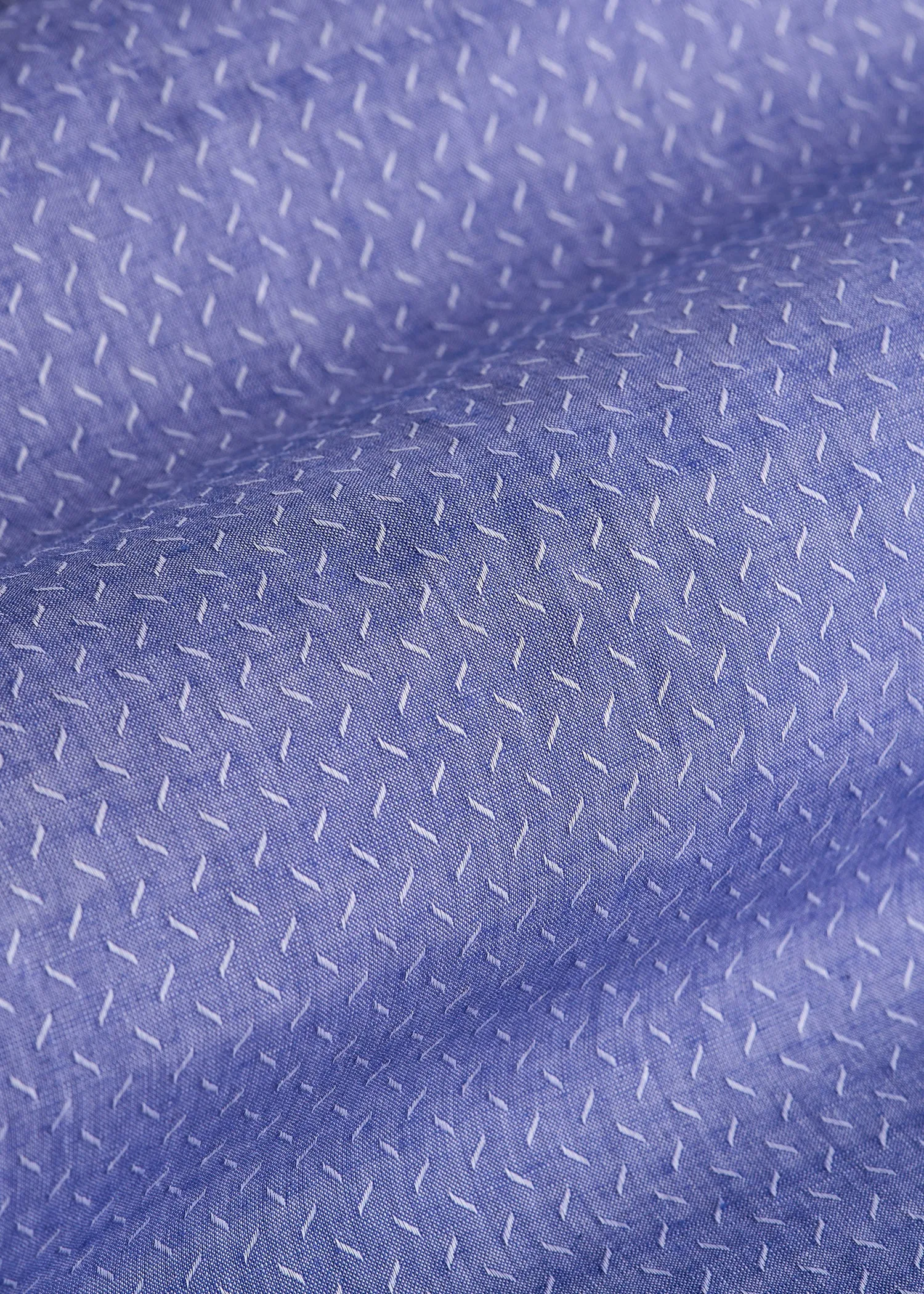 Premium Dress Shirt for Tall Men in Medium Blue Diagonal