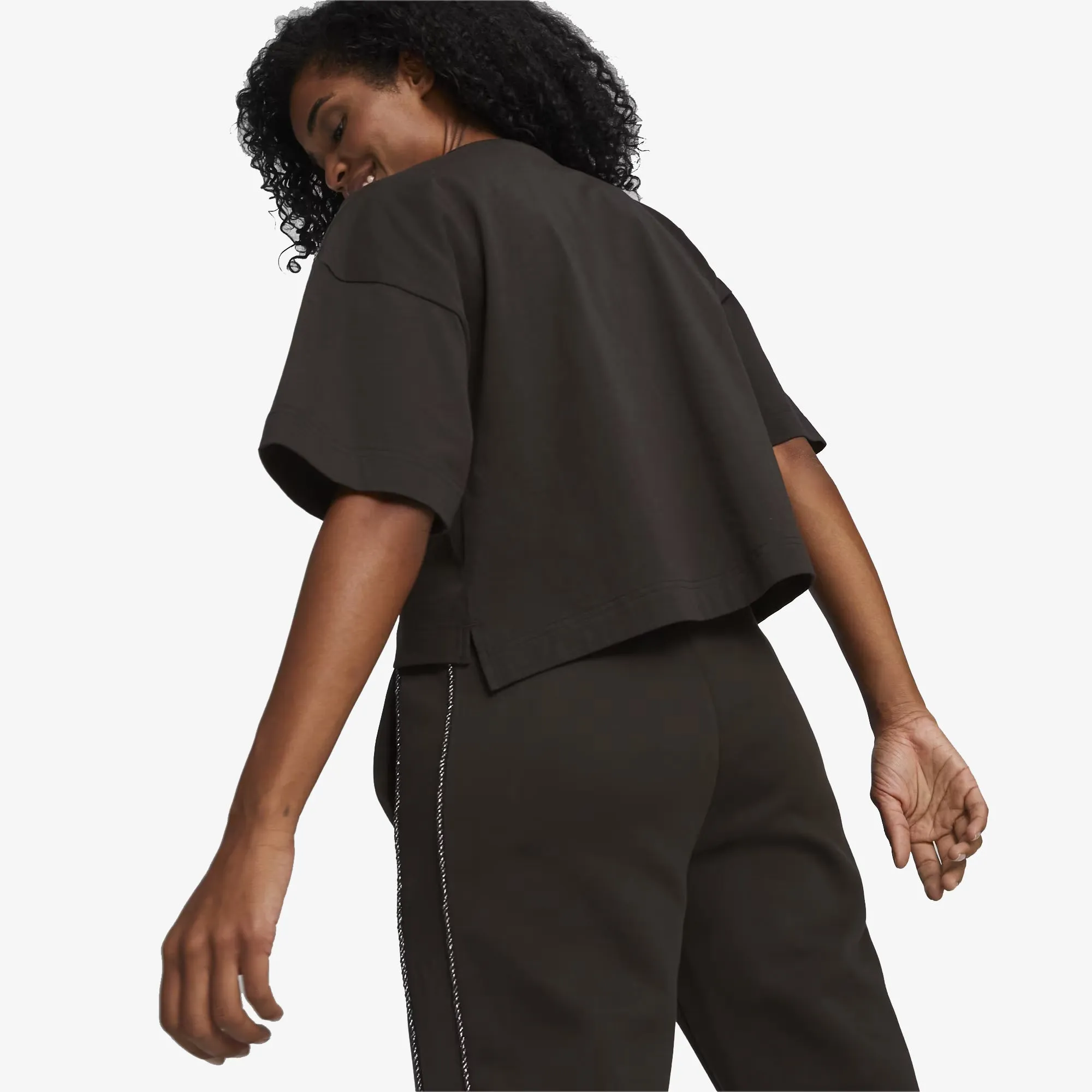 Puma | WMN'S SWAROVSKI CRYSTALS TEE  { BLACK