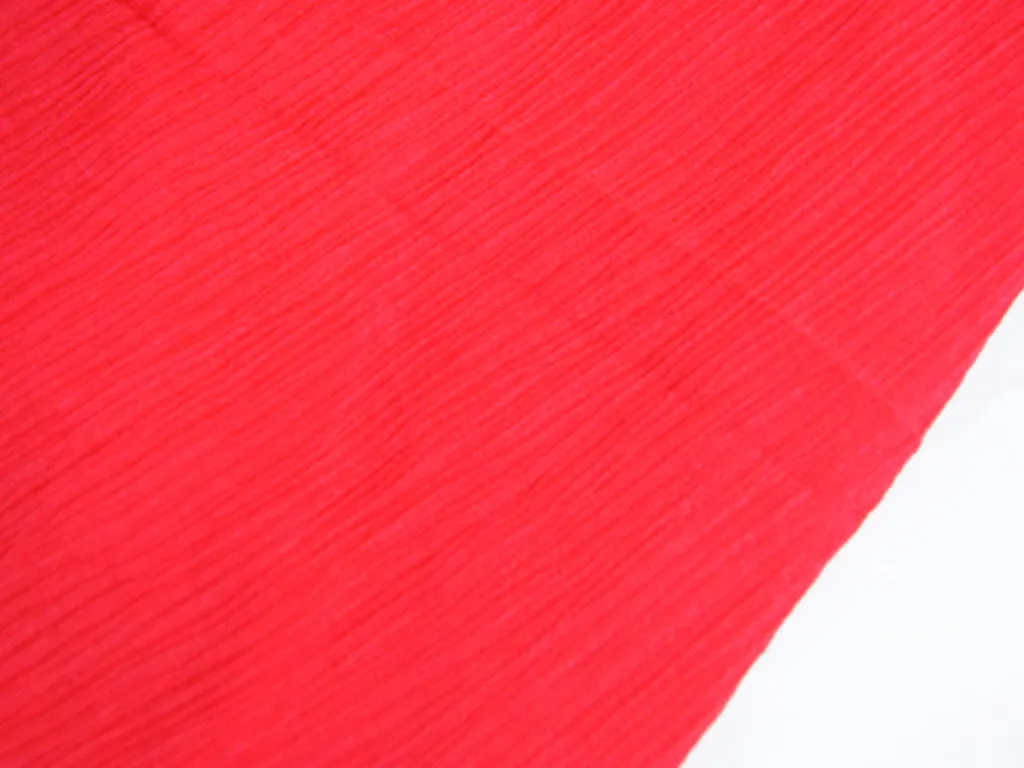 Royal Red Pleated Viscose Georgette Fabric