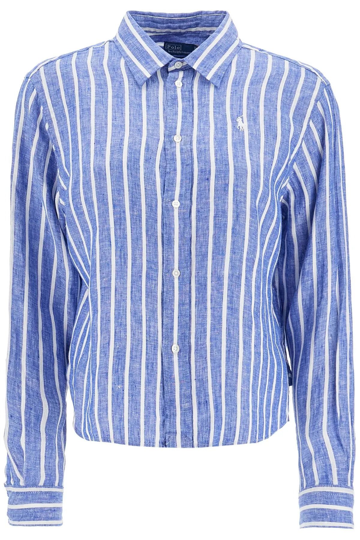 Striped Linen Long-Sleeve Shirt