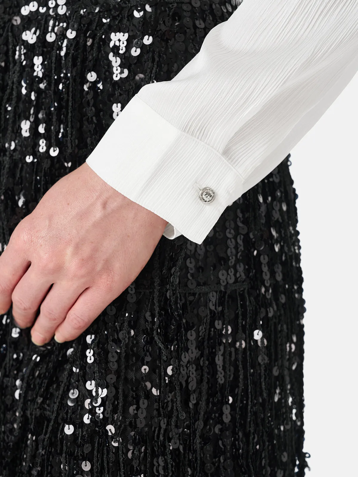 Thousand-folded Pointed Collar Shirt