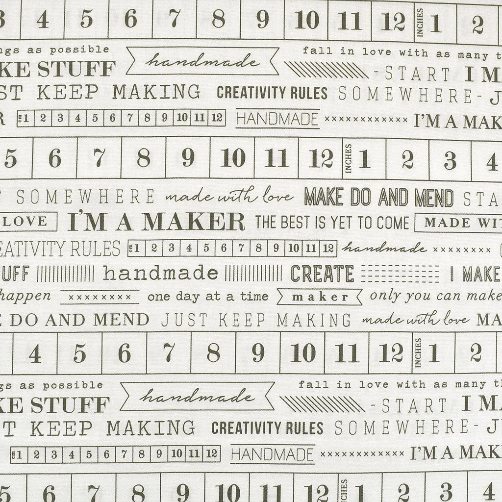 Timeless I'm a Maker Collage Premium Cotton Vanilla